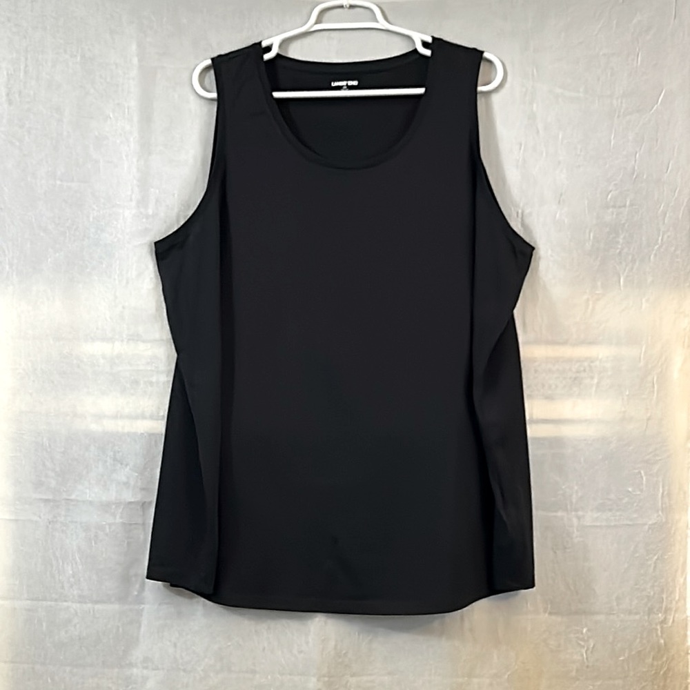 Lands’ End black tank top tunic length 2X 20W-22W